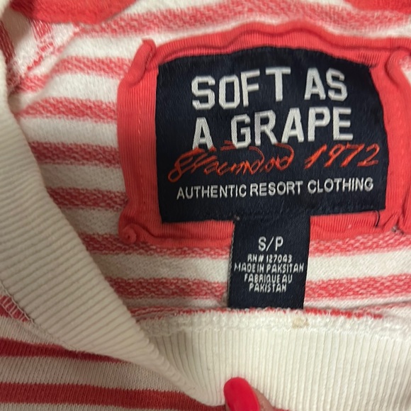 Red and White Striped Cape Cod Sweatshirt - Picture 2 of 3